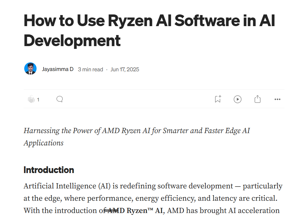 How to Use Ryzen AI Software in AI Development - Blog Post Cover