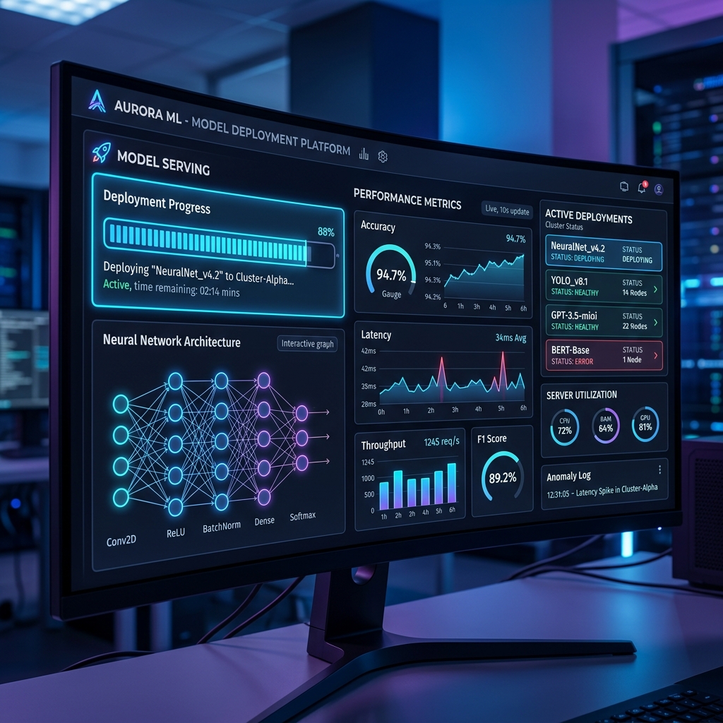Machine Learning Model Deployment - End-to-end ML pipeline with model serving and monitoring