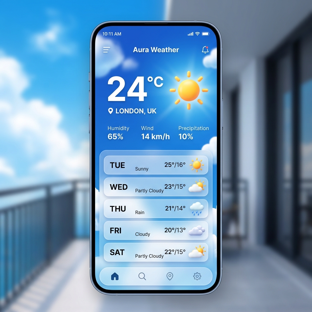 Weather Forecast App - Beautiful weather app with location-based forecasts